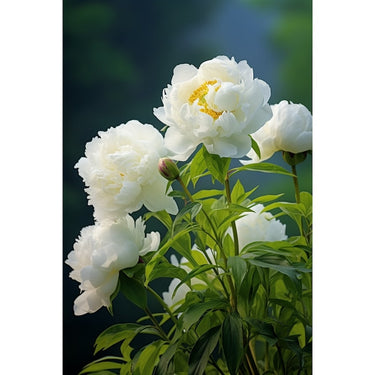 White Peony Canvas